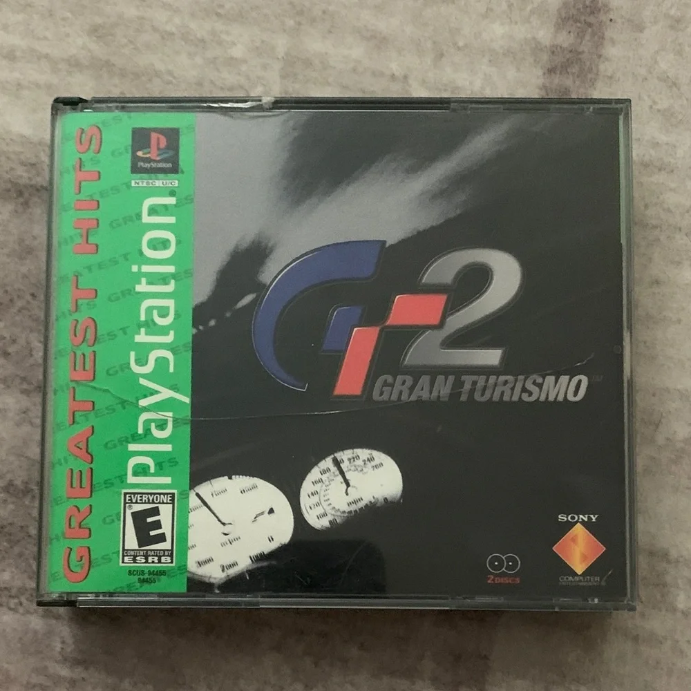 Sony Gran Turismo 2 - Black with Red & Blue Logo